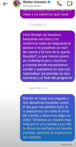 Conversación Sherlyn y Aline Moreno