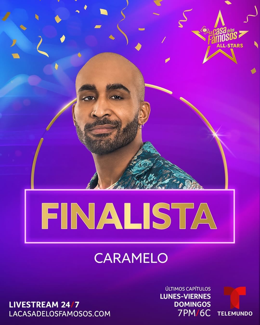 Carlos “Caramelo” Cruz, quinto finalista de La Casa de los Famosos All Stars