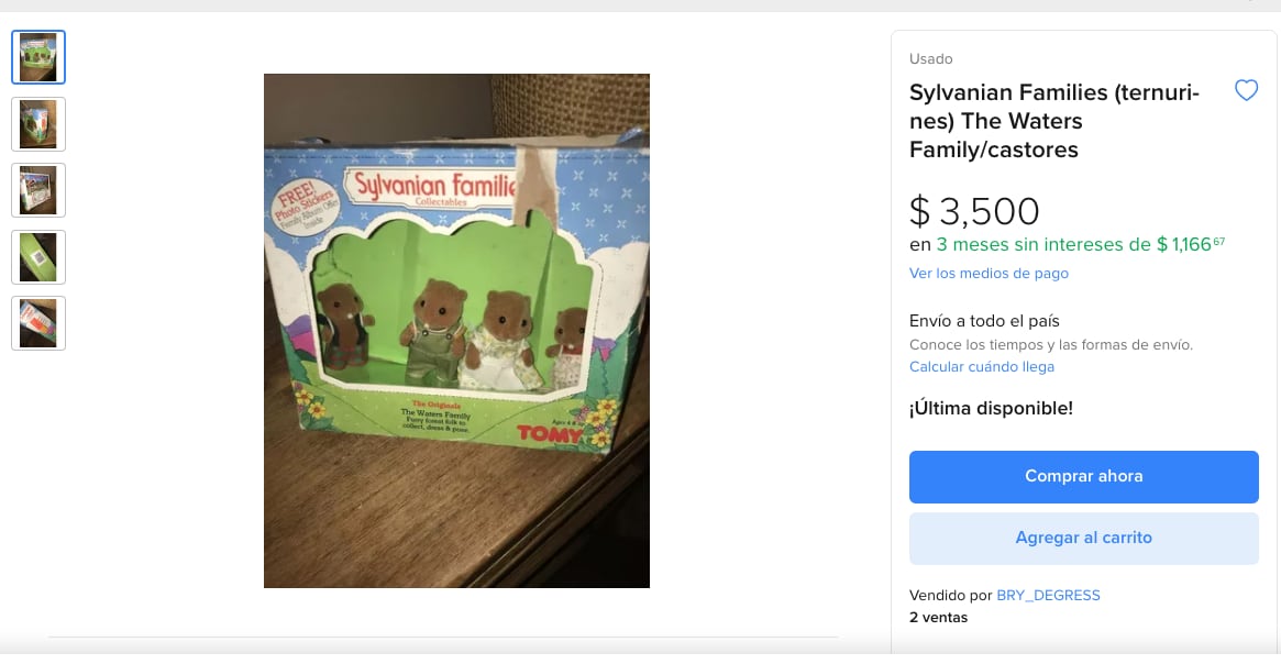 Ternurines de Sylvanian Families en Mercado Libre