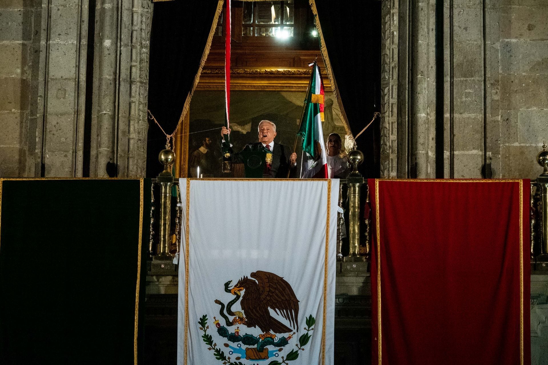 AMLO en el grito de independencia de 2023