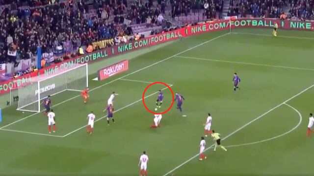 El Barça cerró la goleada ante el Sevilla con una maravilla de gol.