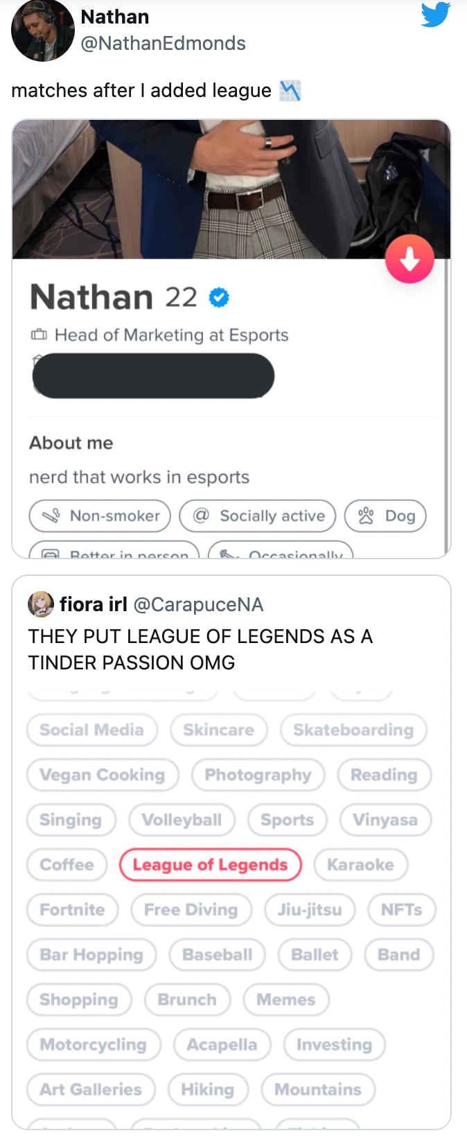League of Legends Tinder