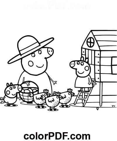 Dibujos de los abuelos de Peppa Pig