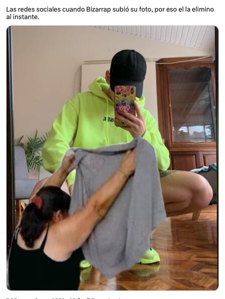 Bizarrap mostró todo su talento en una foto; la borró, pero nada pudo hacer contra los memes