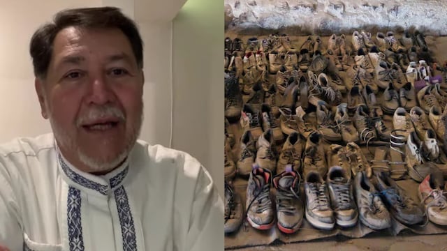 Gerardo Fernández Noroña pone en duda que zapatos del rancho Izaguirre Teuchitlán del CJNG sean de desaparecidos