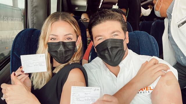 Mariana Rodríguez y Samuel García se vacunan en Estados Unidos