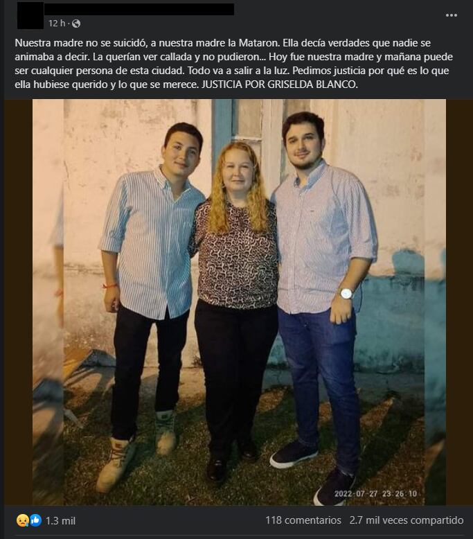 Hijos de Griselda Blanco, periodista argentina encontrada muerta