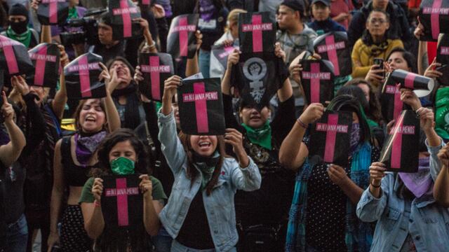 Protesta contra feminicidios en CDMX.