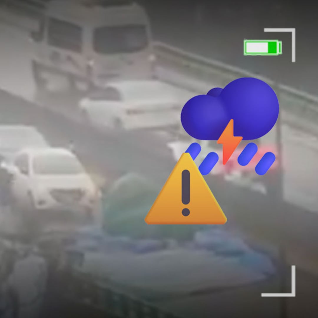 Cae espectacular en Periférico Sur por lluvias y vientos en CDMX