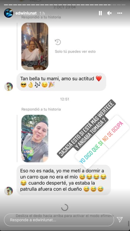Edwin Luna se equivoca de carro