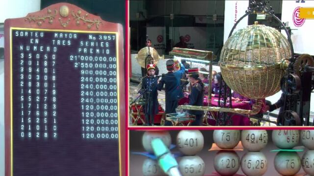 Resultados Sorteo Mayor 3957 de Lotería Nacional: Ganadores de hoy 21 de enero