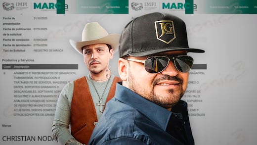 Christian Nodal no es dueño de su nombre; la marca está a nombre de su padre