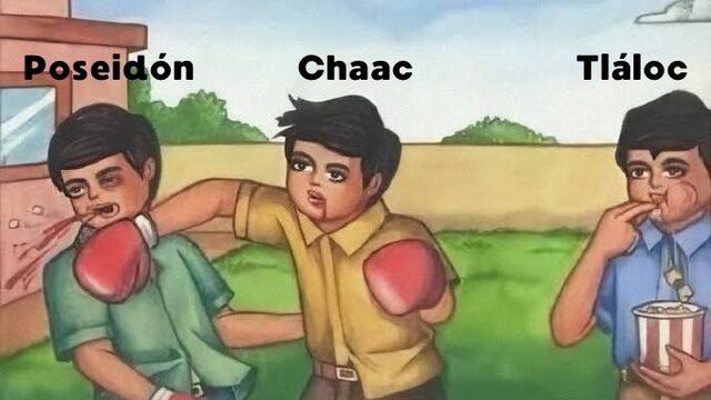 Memes de la estatua de Poseidón en Yucatán