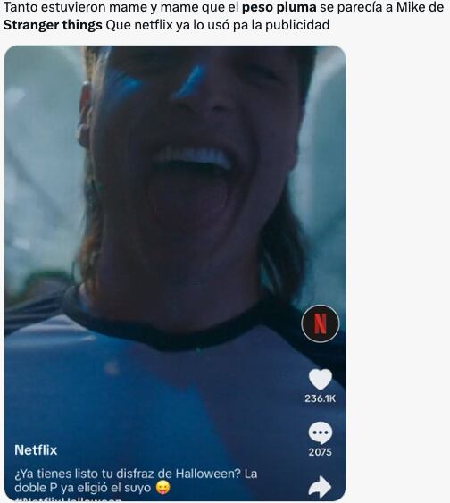 Peso Pluma hace canon el meme de su parecido con Mike de Stranger Things en Netflix