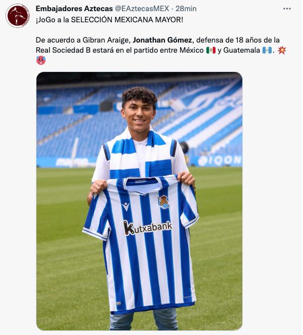 Jonathan Gómez, una de las sorpresas de Martino.