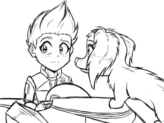 Dibujos de Liberty de Paw Patrol con temática del Día del Niño