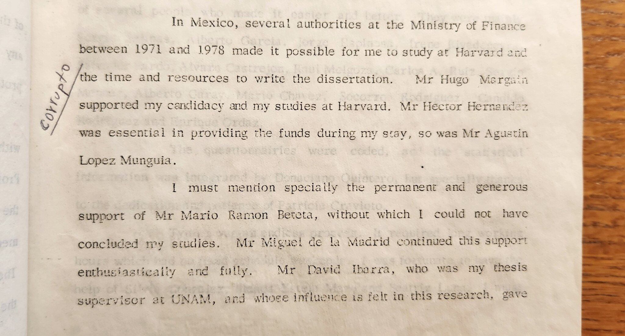 Tesis de Carlos Salinas de Gortari en Harvard