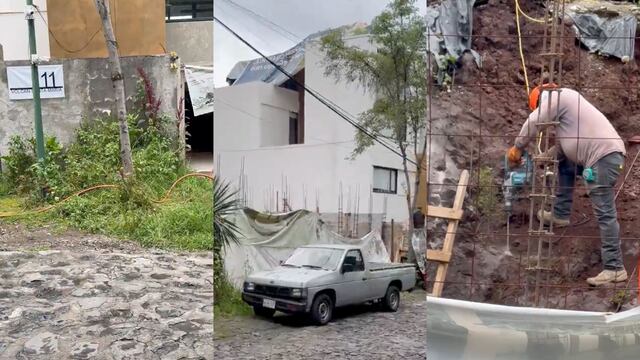 Denuncian a constructora por causar socavón bajo una casa