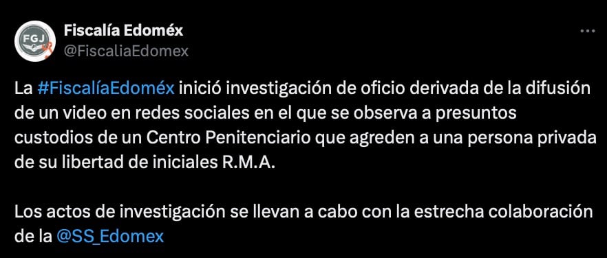 Fiscalía del Estado de México abre investigación por video de golpes de custodios a Fofo Márquez