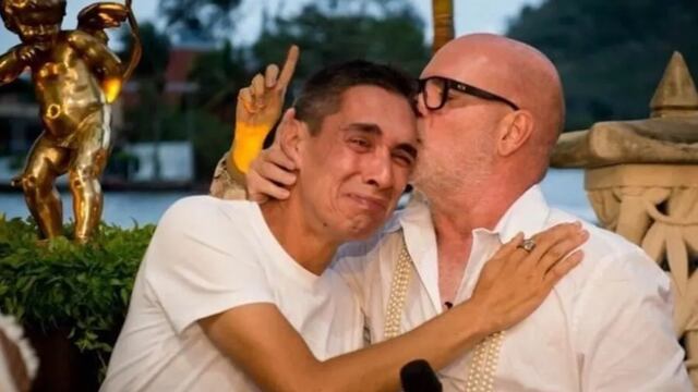 Eder Meneghine y Hugo Oliveira en su boda