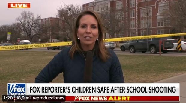 VIDEO: Reportera de Fox News se reúne con su hijo durante tiroteo en su escuela