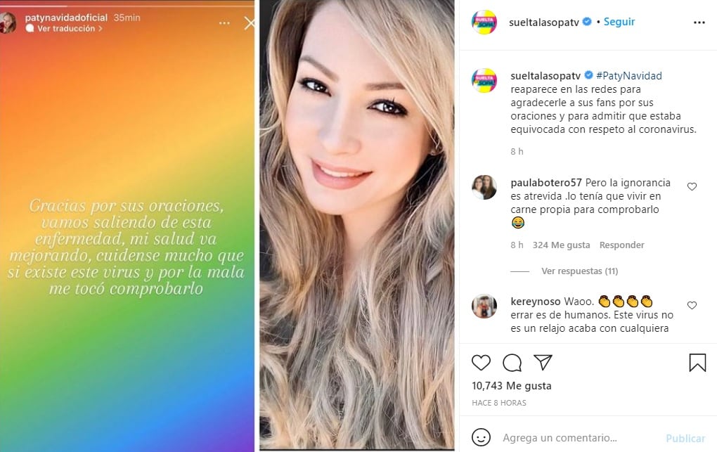 ¿Paty Navidad reconoce existencia del Covid-19?
