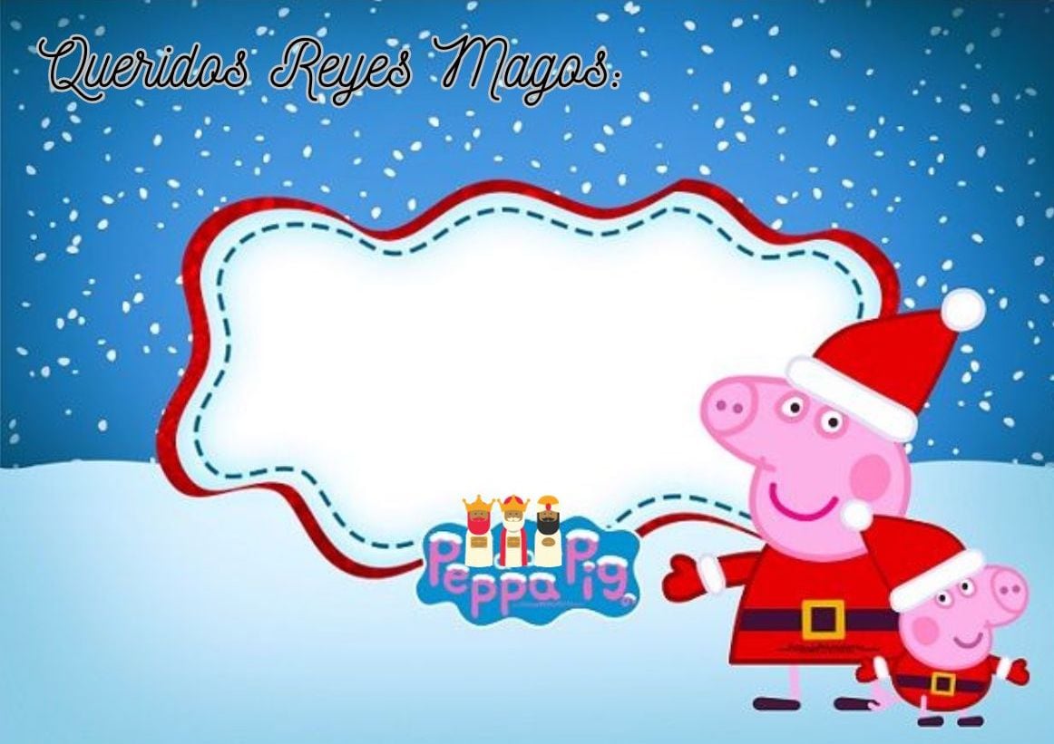 Carta a los Reyes Magos de Peppa Pig: 5 sencillas plantillas que puedes imprimir