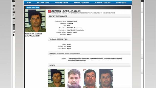 Interpol actualiza y emite ficha roja para recapturar a 'El Chapo'