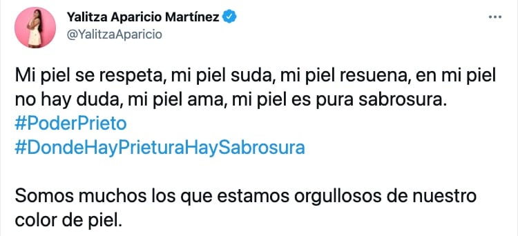 Yalitza Aparicio, Poder Prieto