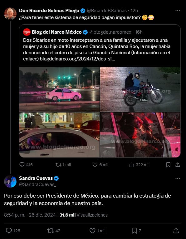 Sandra Cuevas quiere a Ricardo Salinas Pliego como presidente de México