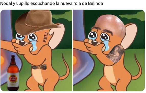 Memes le tiran a Christian Nodal por la canción de Belinda, Cactus