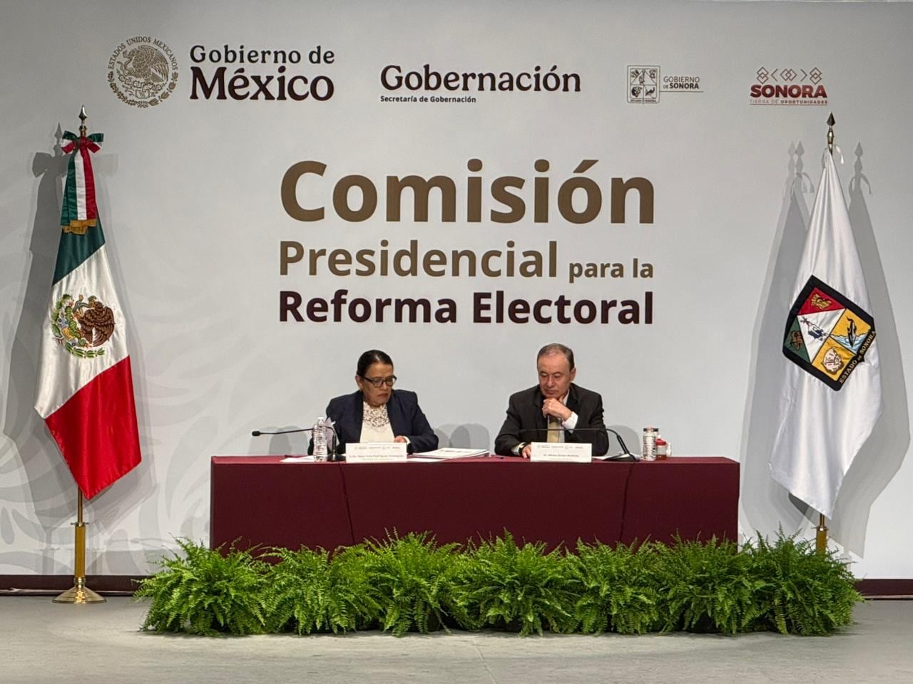 Rosa Icela Rodríguez y Alfonso Durazo, Comisión Presidencial para la Reforma Electoral
