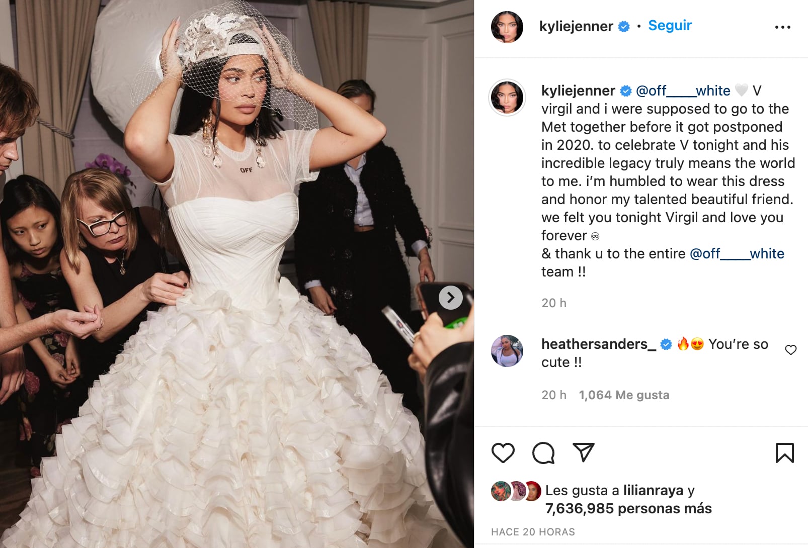 Kylie Jenner explica el significado de su vestido