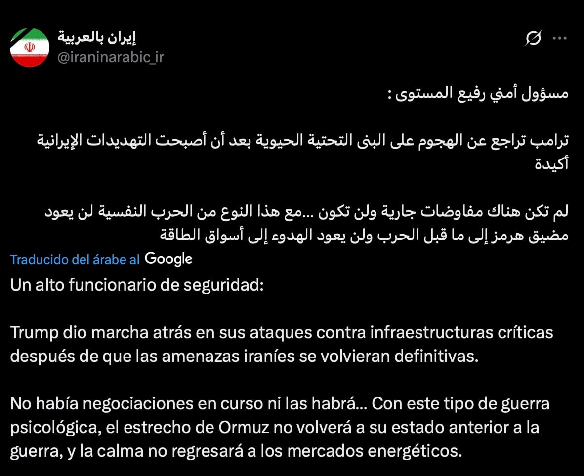Irán desmiente a Trump: niega diálogo con Estados Unidos