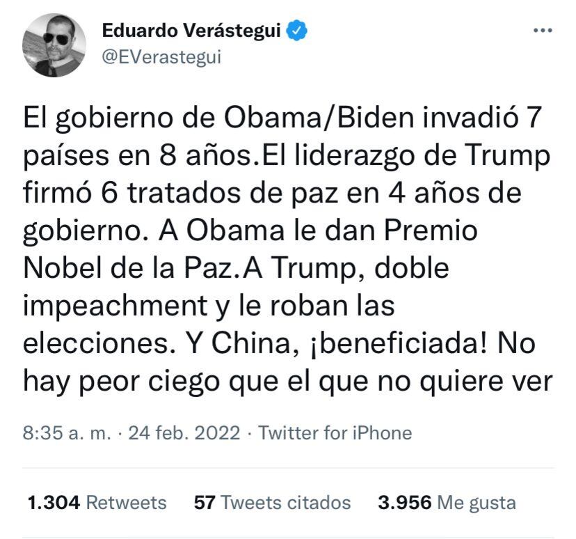 Eduardo Verástegui, tuit