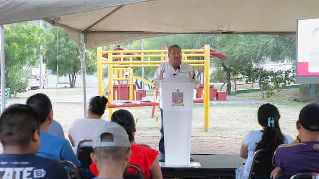 Escobedo renueva espacios públicos en la colonia Santa Luz.
