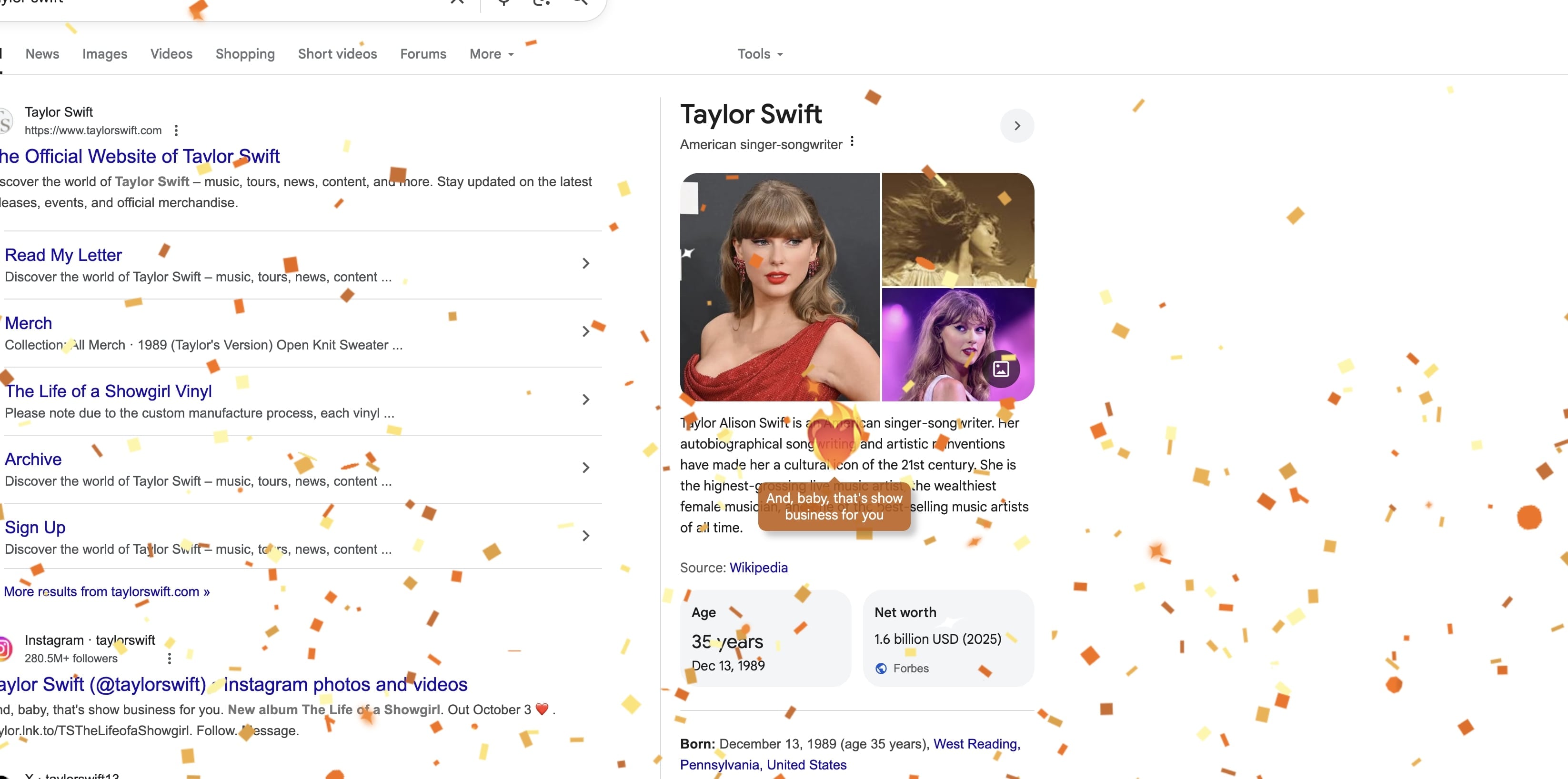 Taylor Swift en Google