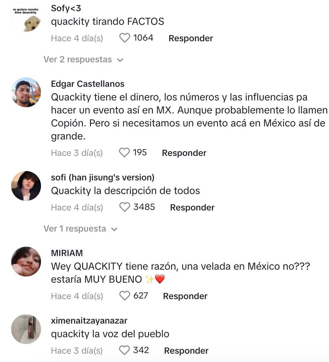 Usuarios están de acuerdo con Quackity sobre La Velada del Año