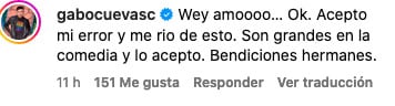 Gabo Cuevas reconoce su error sobre La Burrita Burrona y Turbulence.