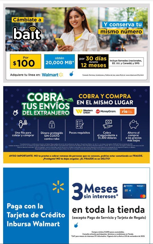 Folleto Walmart / Tomada del sitio Cazaofertas