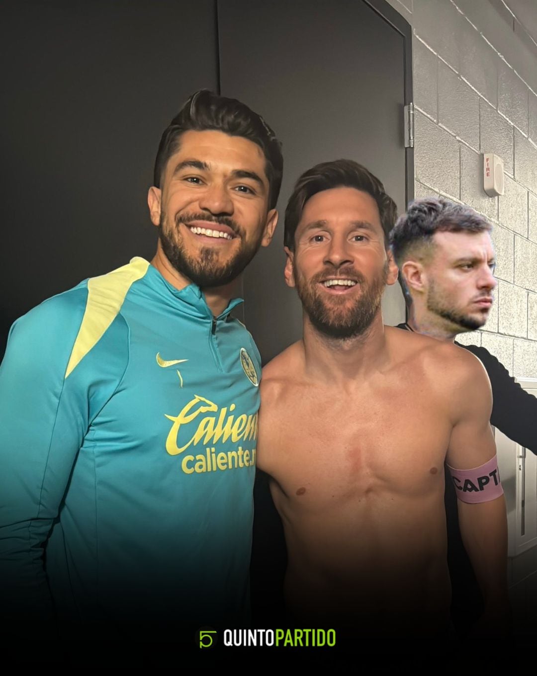 Fotografía editada de Henry Martín con Messi.