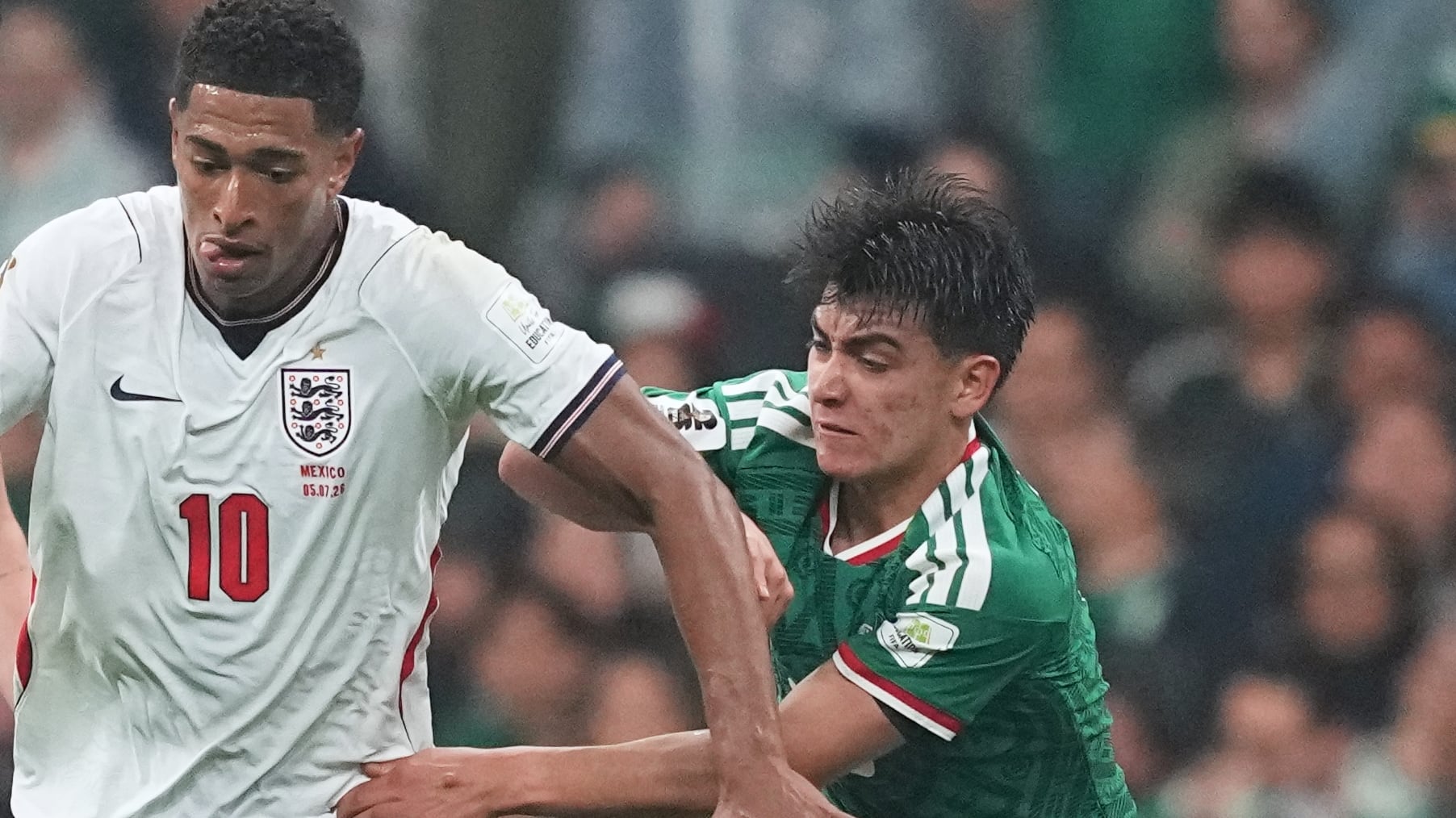 El gesto de Jude Bellingham con Gilberto Mora tras el México vs Inglaterra