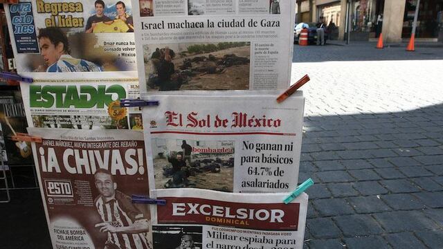 Puesto de periódicos en la capital del país.