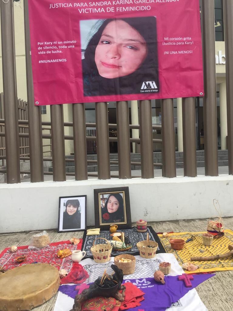 Protesta que realizan por justicia para Karina