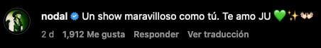 Christian Nodal reconoce que sí estuvo en show de Cazzu.