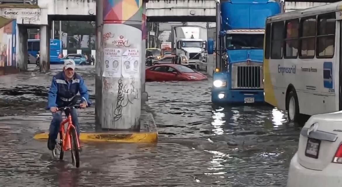 Así se vivieron las inundaciones en estos municipios del Estado de México la tarde de hoy 26 de junio