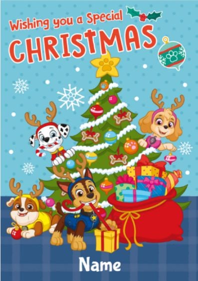 6 tarjetas navideñas de Paw Patrol para regalar a tus seres queridos en Navidad