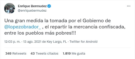 Tuit Enrique Bermúdez