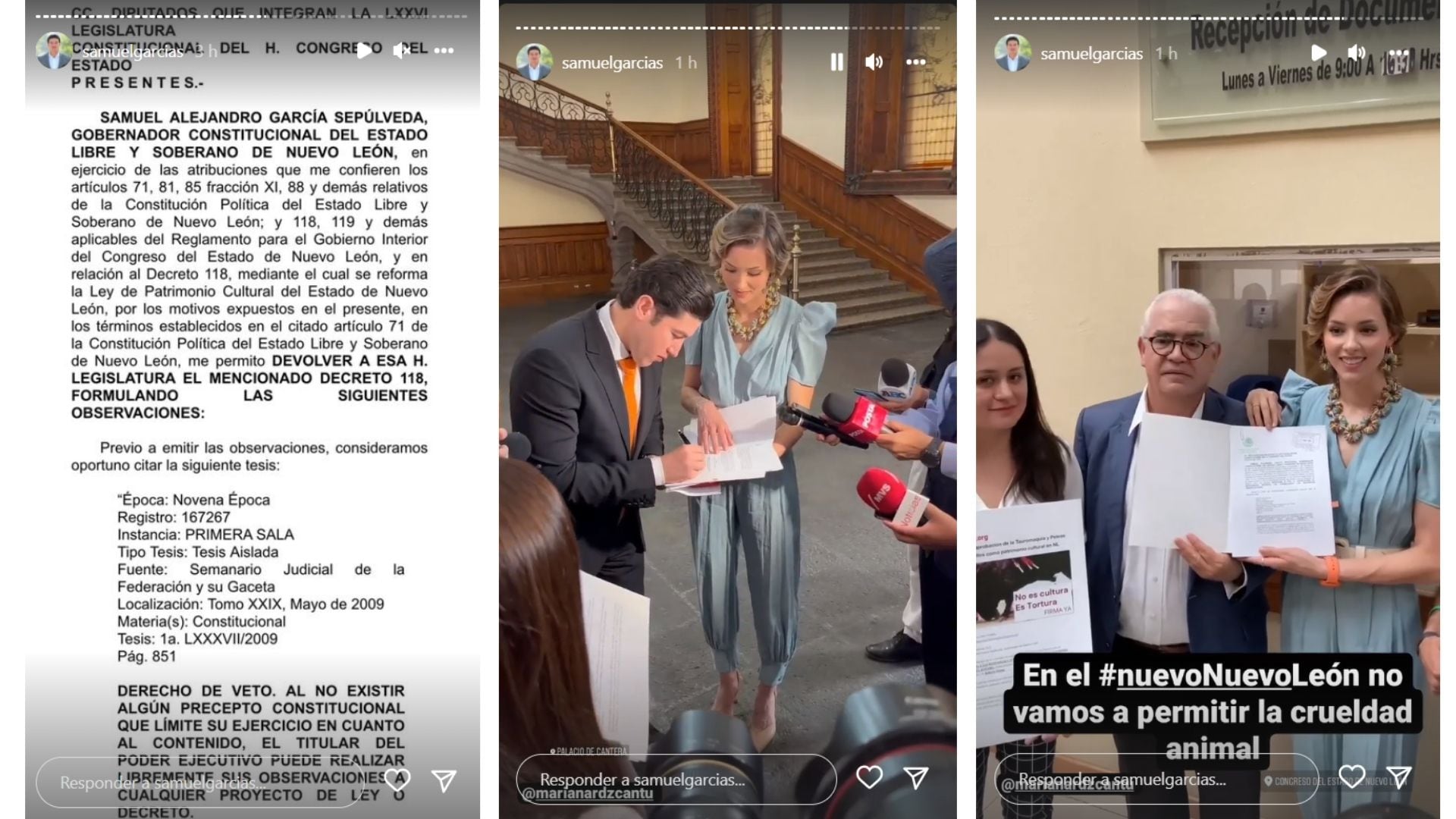 Veto de Samuel García a la Tauromaquia