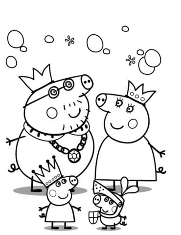 Dibujos de Peppa Pig de vacaciones para colorear